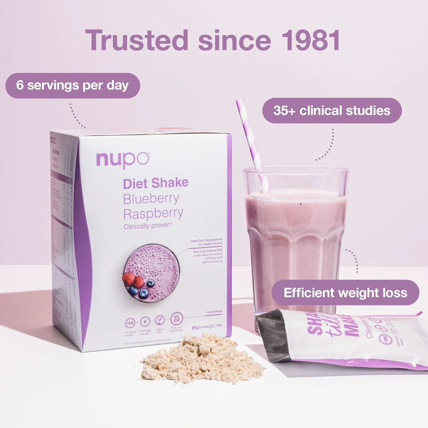 Nupo Diet Shake - Blueberry Raspberry